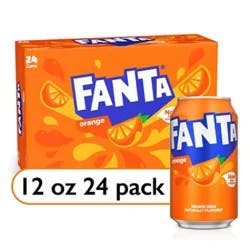 Fanta Soda Pop Orange Flavored In Can - 24-12 Fl. Oz.