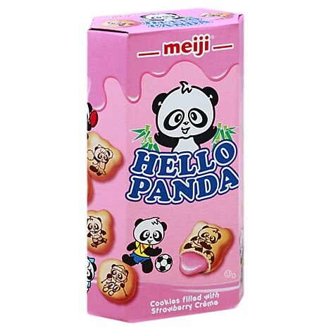 slide 1 of 1, Meiji Hello Panda Biscuits With Strawberry Cream, 2 oz