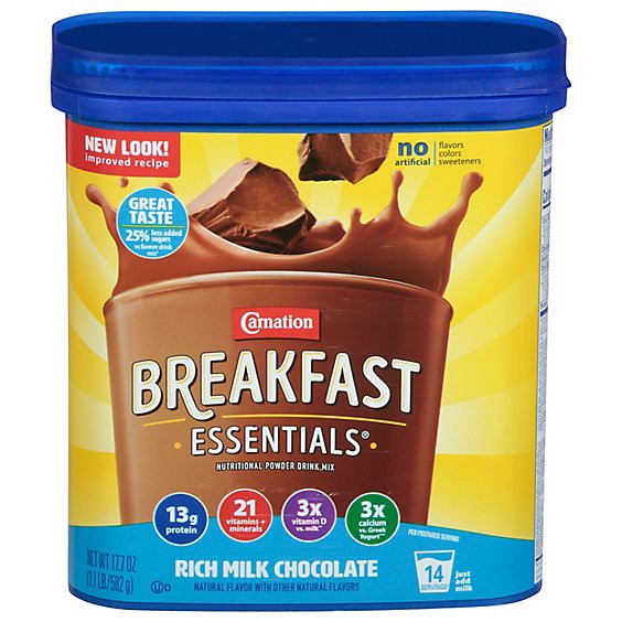 slide 1 of 1, Carnation Breakfast Essentials Nutritional Milk Chocolate Powder Drink Mix - 17.7 Oz, 17.7 oz