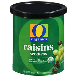 O Organics Raisins Seedless Can - 12 Oz
