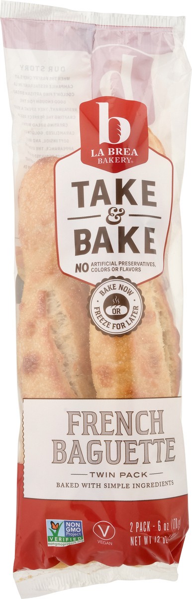 slide 12 of 13, La Brea Bakery Take & Bake Baguette French Bread Twin Pack - 12 Oz, 12 oz