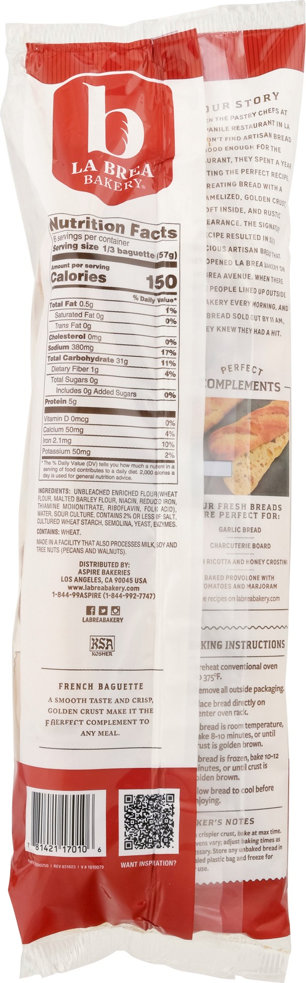 slide 13 of 13, La Brea Bakery Take & Bake Baguette French Bread Twin Pack - 12 Oz, 12 oz
