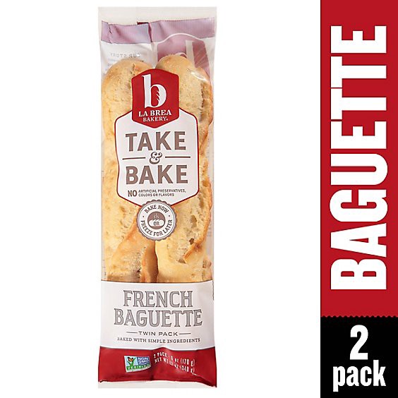 slide 1 of 1, La Brea Bakery Take & Bake Baguette French Bread Twin Pack - 12 Oz, 12 oz