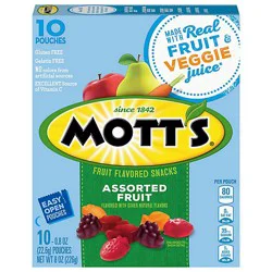 Motts Fruit Flavored Snacks Medleys Assorted Fruit - 10-0.8 Oz