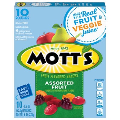 slide 1 of 1, Motts Fruit Flavored Snacks Medleys Assorted Fruit - 10-0.8 Oz, 10 ct