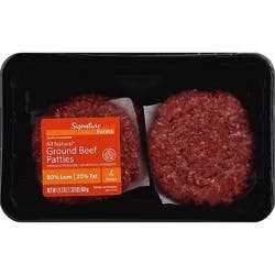 Signature Select 80% Lean Patty 20% Fat - 1.33 Lb