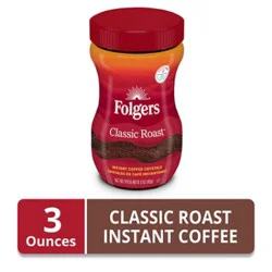Folgers Coffee Instant Classic Roast - 3 Oz