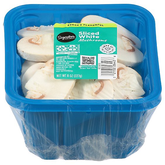 slide 1 of 1, Signature Select White Sliced Mushrooms - 8 Oz, 8 oz