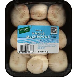 Signature Select/farms White Whole Mushrooms - 8 Oz