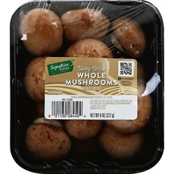 Signature Select/farms Baby Bella Crimini Brown Whole Mushrooms - 8 Oz