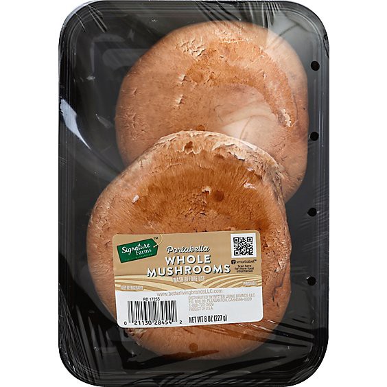 slide 1 of 1, Signature Select/farms Mushrooms Portabello Whole - 8 Oz, 8 oz