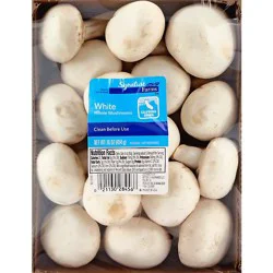 Signature Farms Mushrooms White Whole - 16 Oz