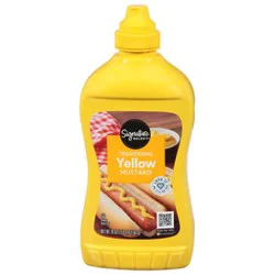 Signature Select Mustard Traditional Yellow Bottle - 20 Oz