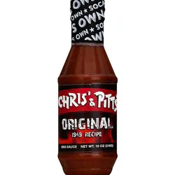 Chris & Pitts Sauce Bbq Original - 18 Oz