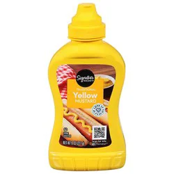 Signature Select Mustard Traditional Yellow Bottle - 8 Oz