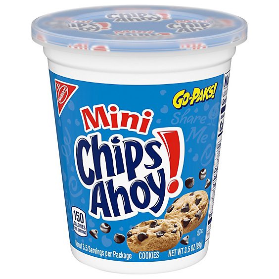 slide 1 of 3, Chips Ahoy! Cookies Mini Go-Paks! Cup - 3.5 Oz, 3.5 oz