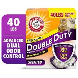 Arm & Hammer Double Duty Dual Advanced Odor Control Scented Clumping Cat Litter - 40 Lb