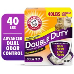 Arm & Hammer Double Duty Dual Advanced Odor Control Scented Clumping Cat Litter - 40 Lb