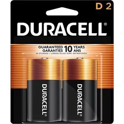 Duracell Coppertop D Alkaline Batteries - 2 Count