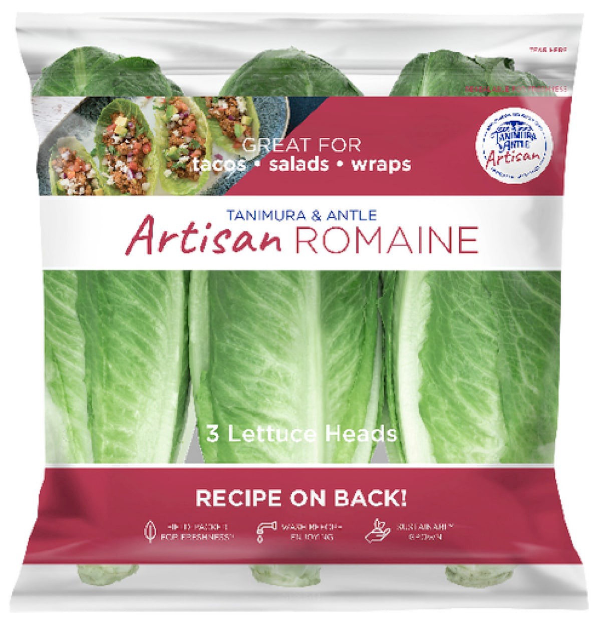 slide 1 of 5, Fresh Lettuce Artisan Romaine 8/3ct, 3 ct