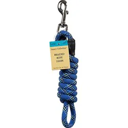 Legacy Collection Dog Rope Leash Braided 60 Inch Large Blue Card - Each