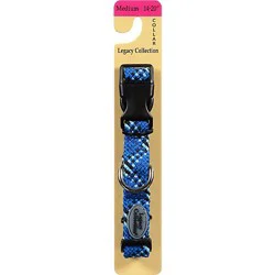 Legacy Collection Dog Collar Braided 14 To 20 Inch Medium Blue Card - Each