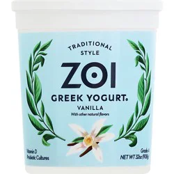 Zoi Greek Yogurt Vanilla - 32 Oz