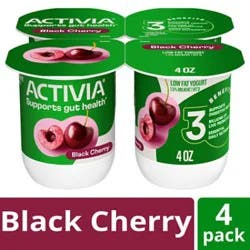 Activia Low Fat Probiotic Black Cherry Yogurt - 4-4 Oz