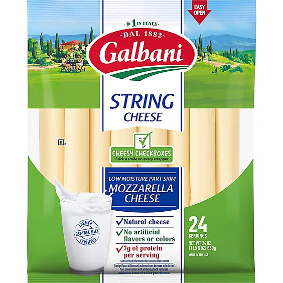 slide 1 of 12, Galbani Stringsters Riddles & Trivia Cheese - 24 Oz, 24 oz