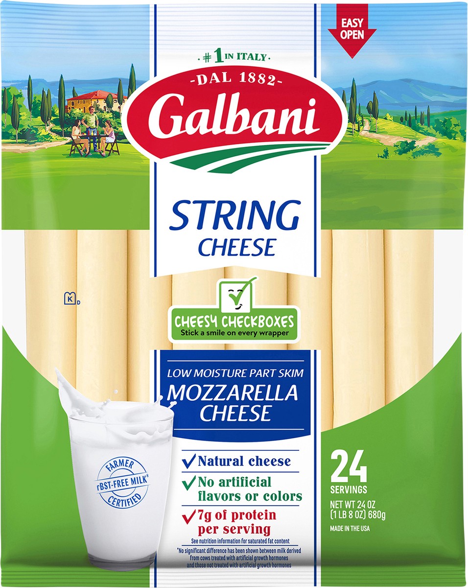 slide 8 of 12, Galbani Stringsters Riddles & Trivia Cheese - 24 Oz, 24 oz