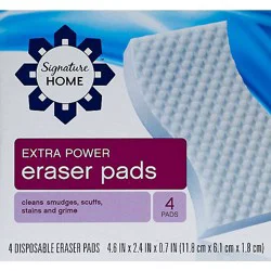 Signature Select Eraser Pads Extra Power Disposable - 4 Count