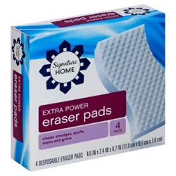 Signature Select Eraser Pads Extra Power Disposable - 4 Count
