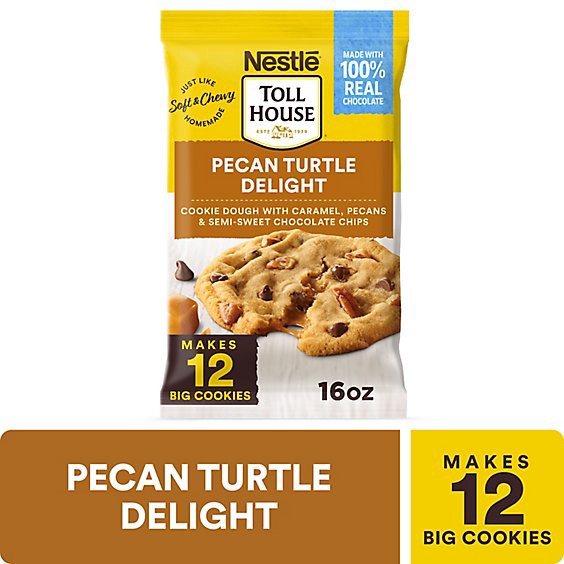 slide 1 of 1, Nestle Toll House Pecan Turtle Delight Cookie Dough - 16 Oz, 16 oz
