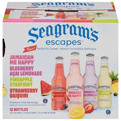 Seagram's Escapes Classic Variety Pack Bottles - 12-11.2 Oz