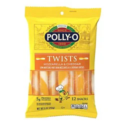 Polly-O Snacks Mozzarella & Cheddar Cheese Twists - 9 Oz