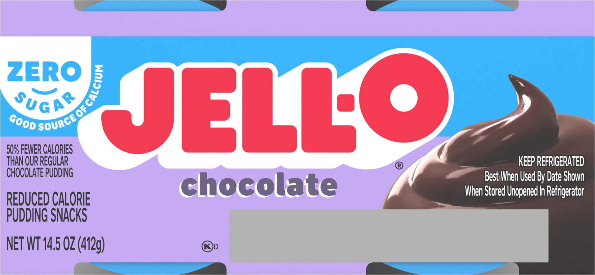 slide 2 of 13, Jell-O Chocolate Zero Sugar Ready-To-Eat Pudding Snack - 4 Count, 4 ct; 3.62o