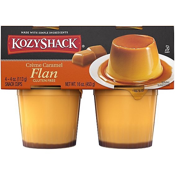slide 1 of 14, Kozy Shack Creme Caramel Flan 4 Count - 16 Oz, 4 ct; 4 oz
