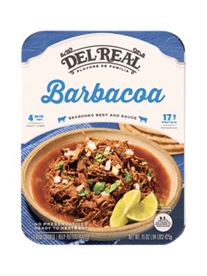 slide 1 of 4, Del Real Beef Barbacoa - 16 Oz, 15 oz