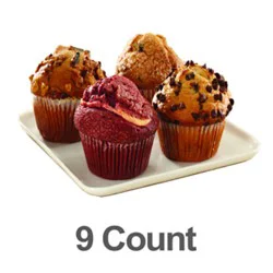 Bakery Muffins Banana Nut Chocolate Chip Blueberry 9 Count - Each