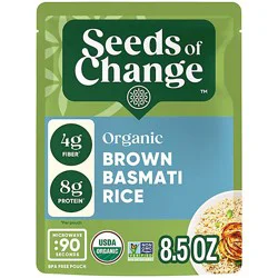 Seeds Of Change Organic Rice Brown Basmati Pouch - 8.5 Oz
