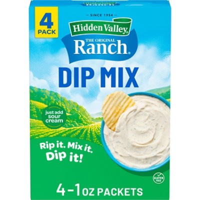 slide 1 of 1, Hidden Valley The Original Ranch Dip Mix - 4-1 Oz, 4 ct; 1 oz
