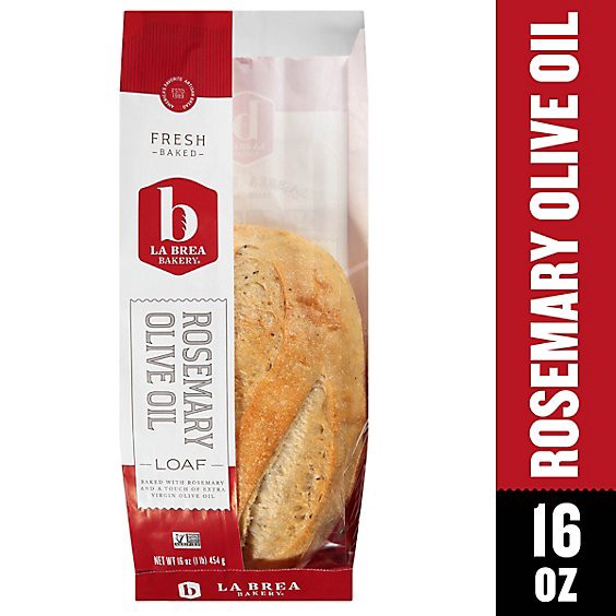 slide 1 of 9, La Brea Bakery Bread Loaf Rosemary Olive Oil - 16 Oz, 16 oz