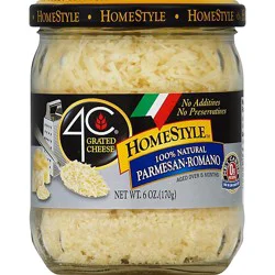 4c Foods Grated Cheese Homestyle Parmesan Romano - 6 Oz