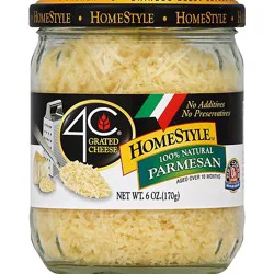 4c Foods Grated Cheese Homestyle 100% Natural Parmesan - 6 Oz