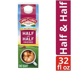 Land O Lakes Half And Half Traditional Coffee Creamer - 1 Quart