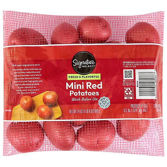 slide 1 of 7, Signature Select/farms Baby Mini Red Potatoes - 1.5 Lb, 1.5 lb