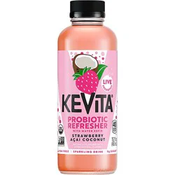 Kevita Sparkling Probiotic Drink Strawberry Acai Coconut - 15.2 Fl. Oz.