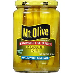 Mt. Olive Pickles Sandwich Stuffers Kosher Dill Made With Sea Salt - 24 Fl. Oz.