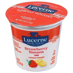 Lucerne Yogurt Lowfat Strawberry Banana Flavored - 6 Oz