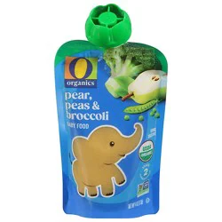 O Organics Organic Baby Food Stage 2 Pears Peas & Broccoli - 4 Oz
